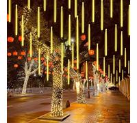 VEGOATY Guirlande lumineuse à 240 LED - 30 cm - 10 tubes - Étanche - Pour l'extérieur et l'intérieur - Modèle plug-in - Effet pluie de météores - Décoration de Noël - Balcon jardin, arbre, toit