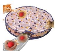 VEGOATY Jouet pour Chat Interactif : Ensemble de 3 Pièces - Tapis de Jeu pour Chat en Toile pour Intérieur, Jouet Automatique pour Chat, Balle pour Chat Électrique, Tapis de Jeu, Pour Intérieur