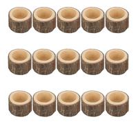 VEGOATY Lot de 15 photophores en bois - Décoration de Noël - Pour mariages et fêtes (4 cm)
