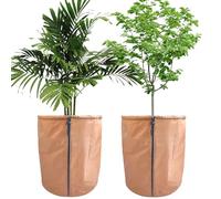 VEGOATY Lot de 2 protections thermiques pour pots de fleurs - 50 x 45 cm - Protection hivernale pour plantes en pot - Avec cordon de serrage - Pour plantes, plantes, racines - Pour garder au chaud
