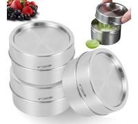 VEGOATY Lot de 3 boîtes à déjeuner en acier inoxydable anti-fuite avec couvercle, 250 ml, convient pour collations, fruits, céréales, soupes, etc., petite boîte à déjeuner en acier inoxydable avec