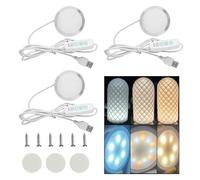 VEGOATY Lot de 3 lampes LED pour imprimante 3D : lampes LED alimentées par USB, trois couleurs, kit d'éclairage LED pour modèles d'imprimantes 3D, utilisation polyvalente avec différents modèles