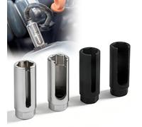 VEGOATY Lot de 4 douilles pour capteur d'oxygène avec découpe latérale pour câble : douille pour capteur d'oxygène de 22 mm, manivelle de 1/2" sondes lambda pour la plupart des voitures pour prévenir