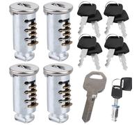 VEGOATY Lot de 4 noyaux de serrure pour Thule, Thule - Contient 4 cylindres de serrure, 4 clés et 1 clé de contrôle