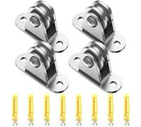 VEGOATY Lot de 4 poulies en métal, poulies de 6 mm pour cordes, poulie avec roulement duplex, bloc de poulie en acier au carbone, poulie avec roulements à billes pour la manipulation et le mouvement