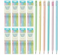 VEGOATY Lot de 96 crayons HB avec gomme : Macaron Jelly Couleurs Crayon HB - Ensemble de crayons de motivation pour l'école, le bureau et l'examen comme cadeau pour les étudiants, les enseignants et