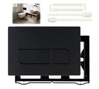 VEGOATY Plaque de commande WC en ABS : plaque de commande compatible avec Geberit Sigma 01/20/30/50/UP300/UP320, plaques de déclenchement double chasse avec kit de levier de chasse et cadre de montage