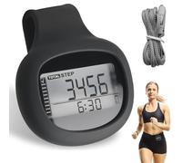 VEGOATY Podomètre 3D avec clip, Podomètre numérique portable, Podomètre précis, Sans application ni téléphone portable, Podomètre, Consommation de calories (Clipable)