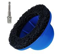 VEGOATY Ponceuse de moyeu de roue : bleu pour voiture, version plastique, diamètre intérieur 90 mm, diamètre extérieur 150 mm, meuleuse de moyeu pour visseuse à percussion 1/2", pour voitures