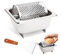 VEGOATY Rouleau À Beurre En Acier Inoxydable De 1 L, Distributeur De Beurre Durable Avec Support Et Spatule, Outil De Cuisine Pour Burger Buns