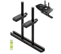 VEGOATY Support GPU avec niveau : support de carte graphique réglable en hauteur, deux barres de support, empêche les cartes graphiques GPU Droop pour composants informatiques, aluminium (128 mm)