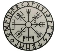 Vegvisir Autocollant en vinyle Motif rune viking Noir 15 x 15 cm