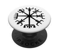 Vegvisir Boussole Viking Guidance Nordic Mythology Rune PopSockets PopGrip Adhésif