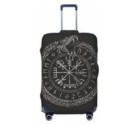 Vegvisir in Ouroboros Housse de protection lavable pour valises de 58,4 à 81,3 cm, Noir , L