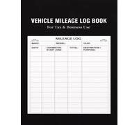 Vehicle Mileage Log Book: For Tax & Business Use | Track Trips, Mileage, and Vehicle Information