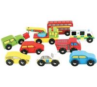 Bigjigs Rail Lot de Véhicules | Train en Bois | Circuit Train Bois | Jouet Enfant | Jouet Éducatif | Cadeau Enfant | Jouet en Bois | Compatible avec Autre Marques de Train en Bois