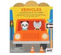 Vehicles Coloring Book + Stickers