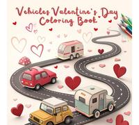 Vehicles Valentine's Day Coloring Book: Colorful Journeys of the Heart: Cute Illustrations with Tractors, Airplanes, Excavators, Helicopters, ... Designs for Kids, Boys, Girls, and Adults!