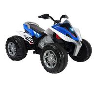 Véhicule à batterie quad Rageboys 12V 118 cm bleu/blanc - INJUSA - Mixte - Extérieur - Electrique