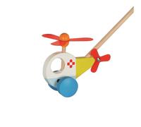 Goki 54891 Véhicule Coulissant Hélicoptère en Bois 15 cm