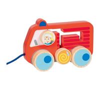 Jouet en bois à tirer Camion de Pompier Goki® - Jouets bébé