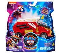 PAW Patrol - Pat Patrouille - Véhicule + Figurine Marcus du Film - Voiture Figurine À Collectionner - Sons Lumières - Pat Patrouille Jouet - Voiture pour Enfant 3 Ans et +
