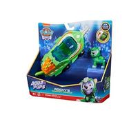 PAW Patrol PAT' PATROUILLE AQUA PUPS - Voiture + Figurine Rocky - Voiture Pat Patrouille Rocky - Figurine à Collectionner - Thème Mer Et Aventures Sous-Marines - - Jouet Enfant 3 Ans +
