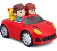 Véhicule Bébé-Mon Premier Cabriolet Télécommandée-Versions Avec 2 Personnages Et 2 Animaux-Couleur Rouge-Phares Lumineux-Infra Rouge-95002