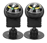 Véhicule Boussole Boussole, 2pcs Boussole de Voiture Portable Guide Bille Ventouse Mini Boussole