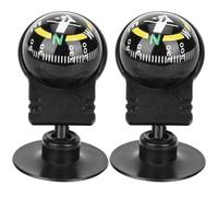 Véhicule Boussole Boussole, 2pcs Boussole de Voiture Portable Guide Bille Ventouse Mini Boussole
