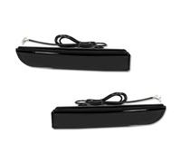Véhicule Clignotant Miroir Réflecteurs De Pare-chocs Arrière LED Rouge Feu Frein Clignotant Séquentiel 12V Pour Lancer Pour Outlander Pour Evolution-X(Smoked Lens)