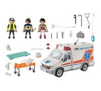 Playmobil Ambulance City Action 71232 Version 2023 avec figurines et accessoires Bleu