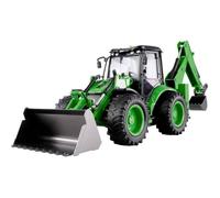 Amewi G1401E - Chargeuse Pelleteuse télécommandée 1:14 RTR - Vert - 2 en 1 - pour Enfants de 8 Ans