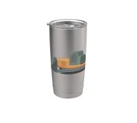 véhicule de chantier de bulldozer comme style bande dessinée Gobelet isotherme en acier inoxydable double paroi