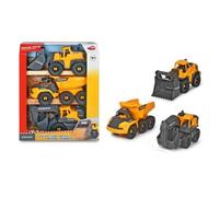 Dickie Toys Set de véhicules engins de chantier Volvo 26 cm 3 pièces Jaune pour enfants