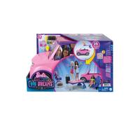 Vehicule de concert transformable Barbie - Voiture 4x4 et accessoires - Rose, violet - Set Jouet auto star + carte animaux
