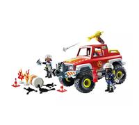Véhicule De Pompiers Et Bidon Enflammé - Playmobil 71824 Multicolore TU