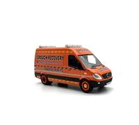 Véhicule De Secours Routier Alliage Moulé Modèle Voiture Miniature Orange Échelle 1:76 pour Exposition Artisanale