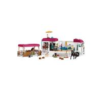 Schleich Horse Club | Transporteur de Chevaux 42619 | avec Box, 3 Chevaux, Lisa, Ses Parents et Accessoires | Cadeau pour Filles et garçons | Jouet Chevaux dès 5 Ans | Set de 227 pièces