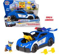 Spin Master Jouet Voiture Paw Patrol Chase – Véhicule interactif, figurine à collectionner – 3 ans+