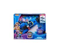 PAW Patrol - La Super Patrouille Le Film - Véhicule Deluxe Chase - Voiture Figurine Figurine Pat Patrouille À Collectionner - Sons Et Lumières - Pat Patrouille Jouet - Voiture pour Enfant 3 Ans et +