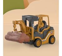 Véhicule d'ingénierie Press And Go, Press And Go Engineering Véhicule Développer des compétences pratiques Scène de construction simulée (grue 6,1 x 5,3 x 3,1 pouces)