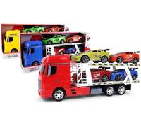 Véhicule d'Intervention - TURBO CHALLENGE - Camion Transport - 1/24 - 4 Voitures Sportives - Couleur Aléatoire