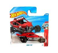 Vehicule Dune it up 1:64, Metal, Rouge - Buggy de Course Tout Terrain, Offroad - pour Hot Wheels Track ACES - Set Jouet + 1 Carte