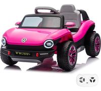 Véhicule électrique 12V - Volkswagen E-Buggy - 1 à 5 ans - avec télécommande - Rose