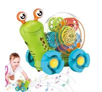 Véhicule électrique d'escargot : jouet d'action avec engrenage de corps transparent, longue durée, fonction sonore de lumière flash, coque de musique légère, design moderne | Voiture en mouvement