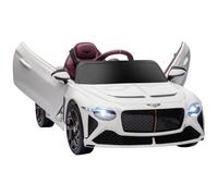 Voiture électrique pour enfant - HOMCOM - Bentley Bacalar - 2 moteurs 12V 25W - télécommande 2,4G - MP3 - klaxon - 2 phares - blanc
