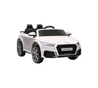 HOMCOM Voiture électrique Enfant véhicule électrique Enfant Audi TT RS 12 V 30 W V. Max. 3 Km/h télécommande 2,4G Effets sonores + Lumineux Blanc