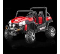 RIRICAR Buggy électrique Enfants 24V 2 Places RSX, Rouge, 4x4 Voiture électrique Enfants avec télécommande 2.4Ghz, Batterie: 2x12 V, 4 x Moteur 12V 45W, 3-8 Ans