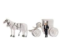 Véhicule et figurines - NOCH - Carosse pour le mariage H0 - Échelle H0 - Blanc - Intérieur